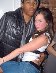 White teenage chick has hots for black guy.